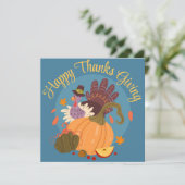 Carte de vacances bon thanksgiving (Debout devant)