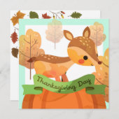 Carte de vacances bon thanksgiving (Devant / Derrière)