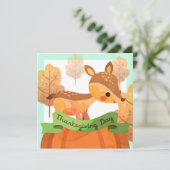 Carte de vacances bon thanksgiving (Debout devant)