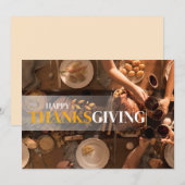 Carte de vacances bon thanksgiving (Devant / Derrière)