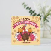 Carte de vacances bon thanksgiving (Debout devant)