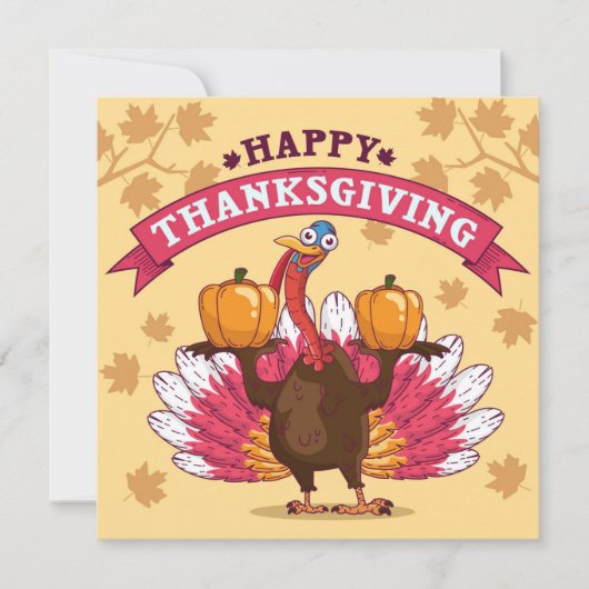 Carte de vacances bon thanksgiving (Devant)