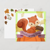 Carte de vacances bon thanksgiving (Devant / Derrière)