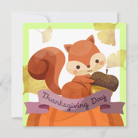Carte de vacances bon thanksgiving (Devant)