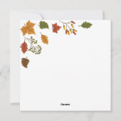 Carte de vacances bon thanksgiving (Dos)