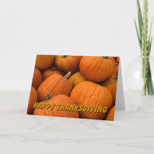 Carte de vacances bon thanksgiving Citrouille