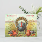 Carte de vacances bon thanksgiving Turquie (Debout devant)