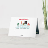 Carte de vacances Bonne Famille des Snowmen (Dos)
