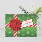 Carte de vacances Bonnes Fêtes | Boîte cadeau Faux (Debout devant)