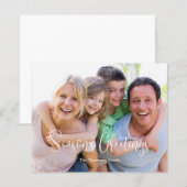 Carte de vacances Bonnes Fêtes photo budget (Devant / Derrière)