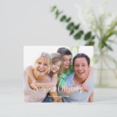 Carte de vacances Bonnes Fêtes photo budget (Debout devant)