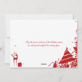 Carte de vacances Bonnes Fêtes | Rouge, Cerf blanc (Dos)