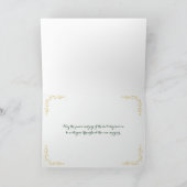 Carte de vacances Bonnes Fêtes | Vert, Or Faux (Intérieur)