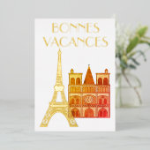 Carte de vacances Bonnes Vacances Foil (Debout devant)