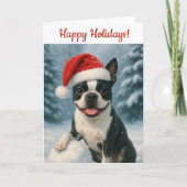 Carte de vacances Boston Terrier (Devant)