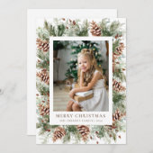 Carte de vacances botanique d'hiver (Devant / Derrière)