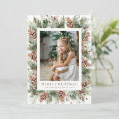 Carte de vacances botanique d'hiver (Debout devant)