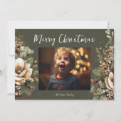 Carte de vacances botanique Watercolor Magnolia Ga (Devant)