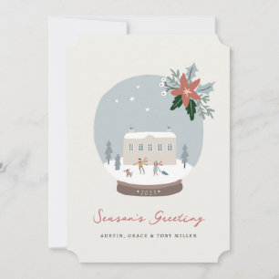 Carte de vacances Boule à neige