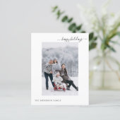 Carte de vacances Budget 2 Photo Moderne Minimalis (Debout devant)