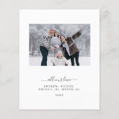 Carte de vacances Budget 2 Photo Moderne Minimalis (Dos)