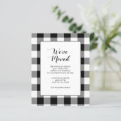 Carte de vacances Budget Black Plaid Nous avons Dé (Debout devant)