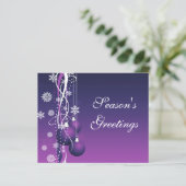Carte de vacances Budget Purple Ornamy Business (Debout devant)