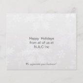 Carte de vacances Budget Red Ornament Snow Scene (Dos)