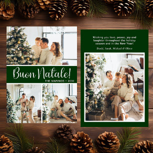 Carte de vacances Buon Natale 4 Photo Flat