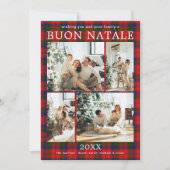 Carte de vacances Buon Natale Multi Photo Red Plai (Devant)