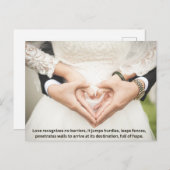 Carte de vacances cadeau de la Saint-Valentin mari (Devant / Derrière)