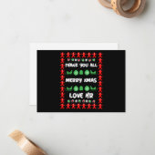 Carte de vacances Cadeaux de Noël des RH d'entrepr (Devant/Arrière en situation)