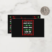 Carte de vacances Cadeaux de Noël des RH d'entrepr (Devant/Arrière en situation)