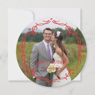 Carte de vacances Cadre Décoratif - Rouge