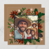 Carte de vacances cadre photo de Noël (Devant / Derrière)