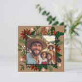 Carte de vacances cadre photo de Noël (Debout devant)