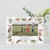 Carte de vacances Cadres photo rustique Noël (Debout devant)