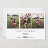 Carte de vacances Cadres photo rustique Noël (Dos)