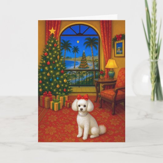 Carte de vacances Caniche jouet (Devant)