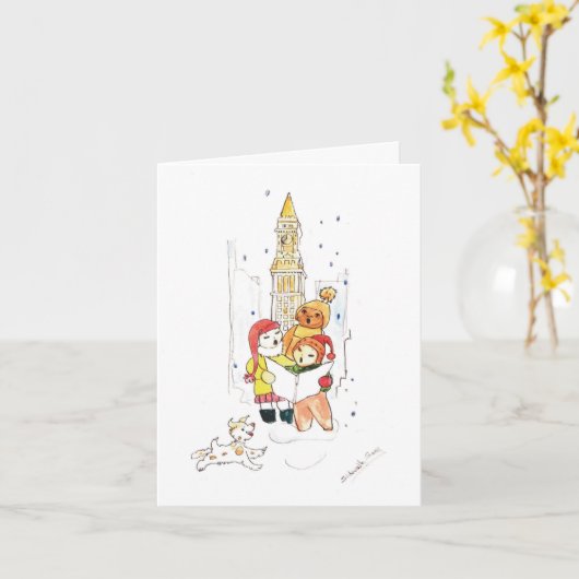Carte de vacances Caroling (Fleur jaune)