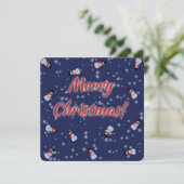 Carte de vacances Carré neige et neige (Debout devant)