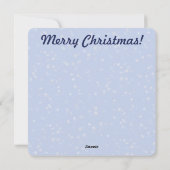 Carte de vacances Carré neige et neige (Dos)