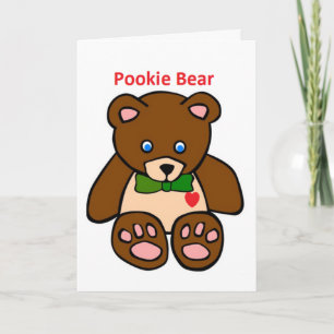 Carte de vacances Carte de l'ours Pookie