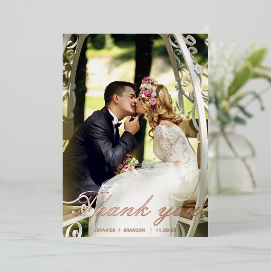 Carte de vacances carte de remerciements Mariage e (Debout devant)