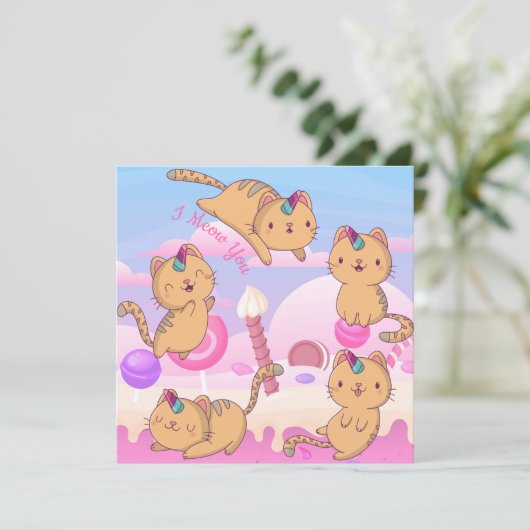 Carte de vacances Cat Love (Debout devant)