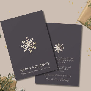 Carte de vacances Champagne Snowflake