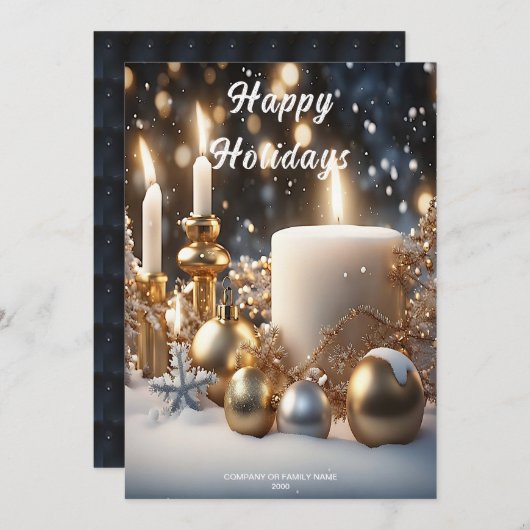 Carte de vacances Chandelles (Devant / Derrière)