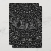 Carte de vacances Charcoal Mandala (Devant / Derrière)