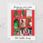 Carte de vacances Chat de Noël à Flat (Dos)