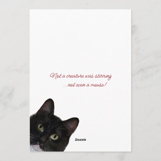 Carte de vacances chat plat (Dos)